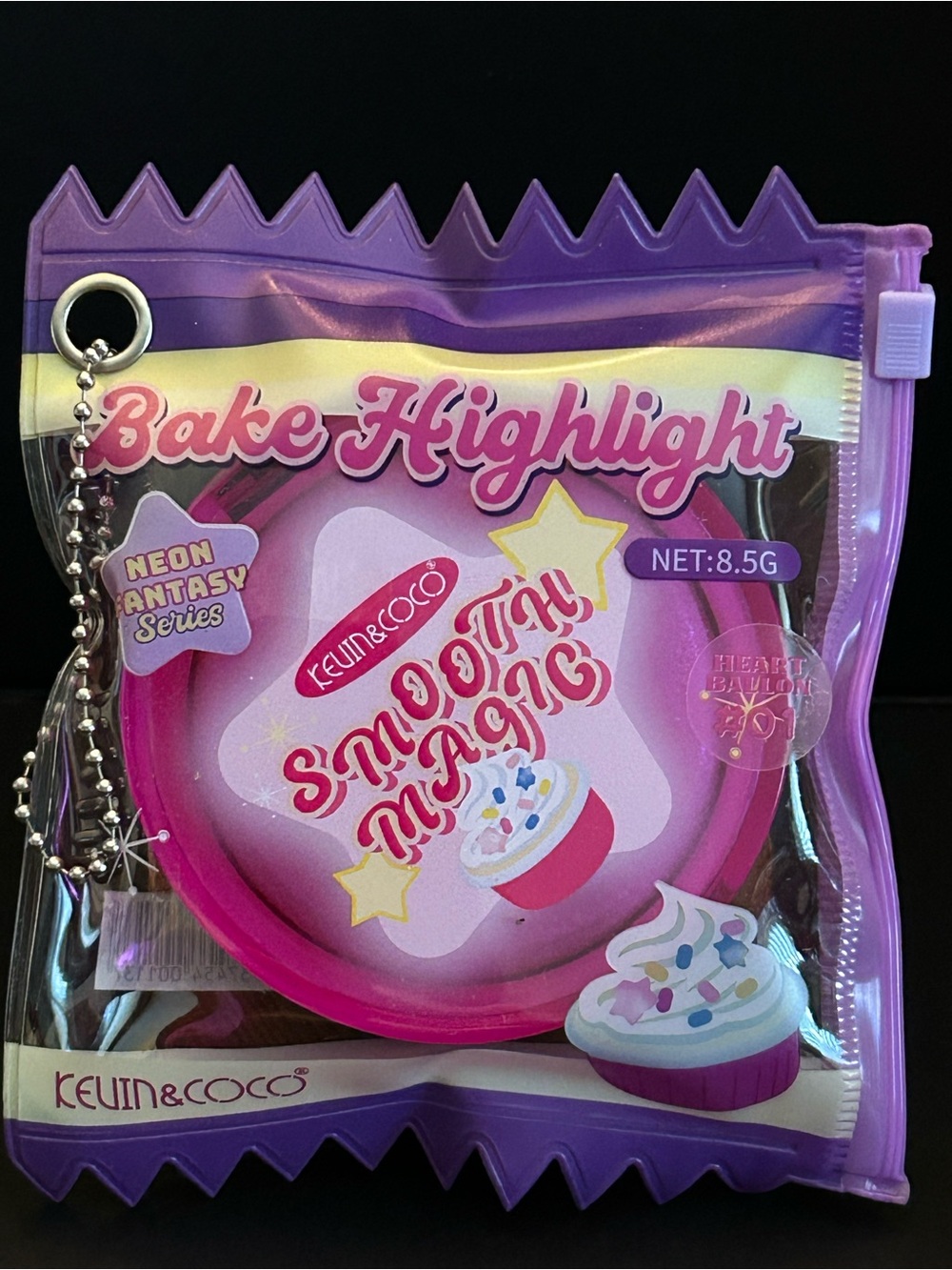 Kevin & Coco Smooth Magic Bake Highlight Compact - Purple Neon Fantasy